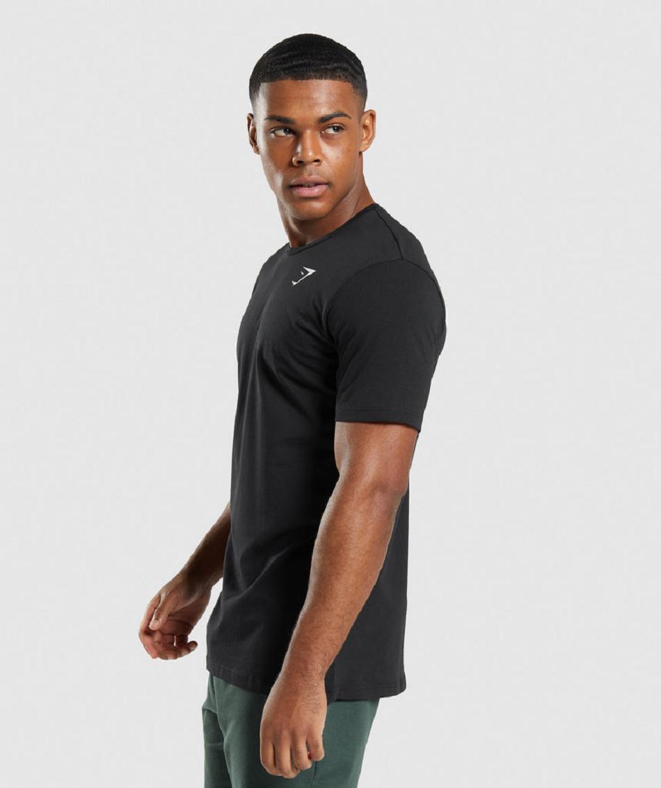 T Shirts Gymshark Critical Hombre Negras | CO 3421WNB